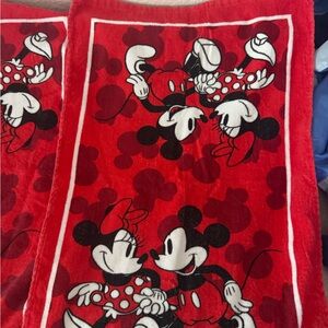 Red Mickey and Minnie Mouse vintage Kitchen Towels